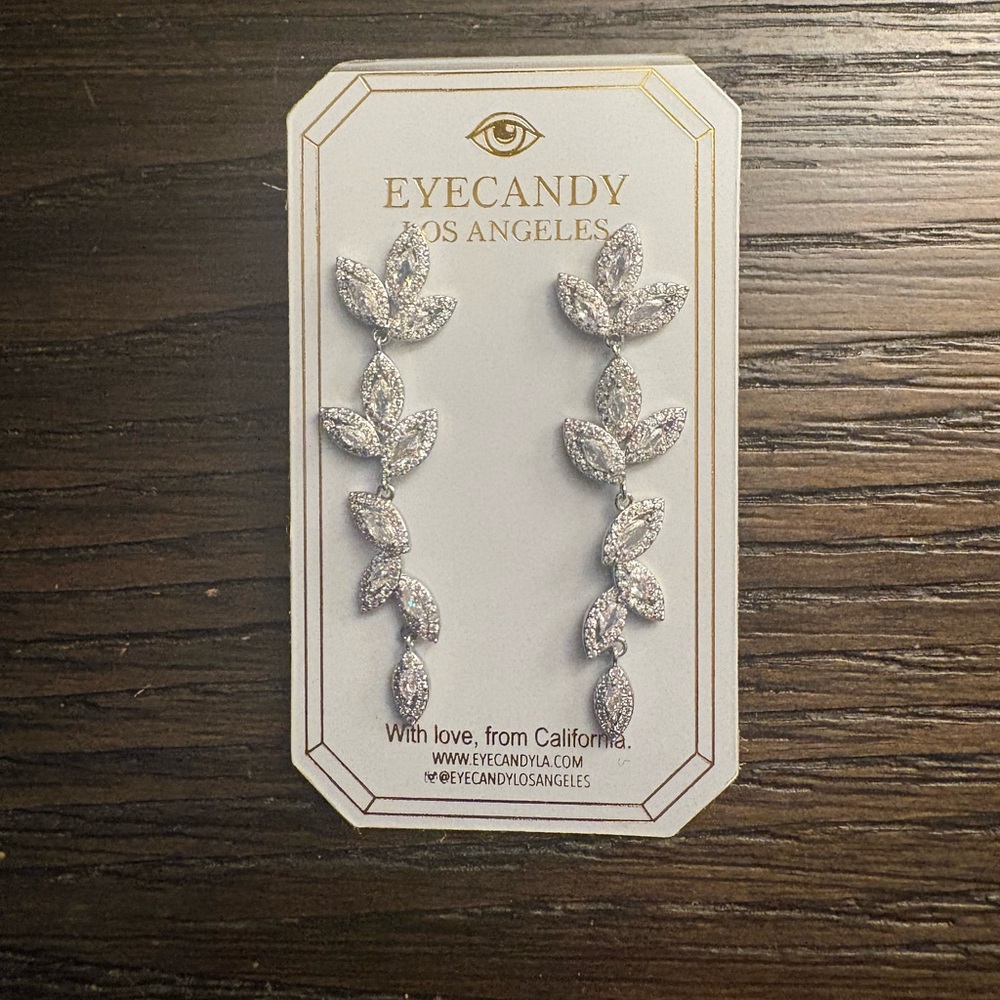 NEW Eye Candy Silver Drop Earrings